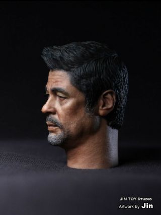 Benicio del Toro as Alejandro from Sicario 1/6 Custom Head Sculpt 3