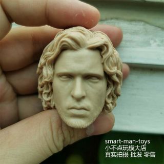 Blank 1/6 Scale Jon Snow Head Sculpt Game Of Thrones Unpainted For 12 " Male Body