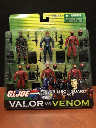 Gi Joe Valor Vs.  Venom Crimson Guard Force 6 Pack Dela0929