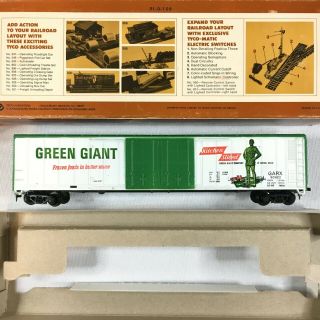 EUC Vintage TYCO HO Scale GREEN GIANT FROZEN FOODS KITCHEN Box Car,  Display Box 2