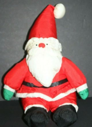 Dept 56 Santa Clause Puffalump Plush Stuffed Animal Toy Nylon Holiday 16 "