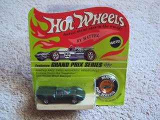 Hot Wheels Redline Lola Gt70 In Package With Button,  1969