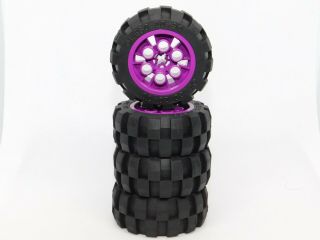 Legos Set Of 4 Purple 20 X 30 Wheels Balloon Tires Technic Truck Car Buggy