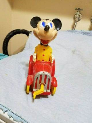 Disney Mickey Mouse In Car - For A Child - 9 Inches - Plays Music And Moves