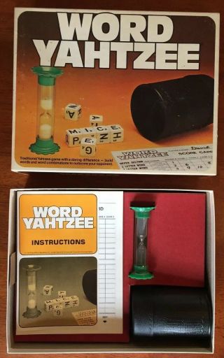 Vintage Word Yahtzee 1978 Family Game By Milton Bradley 100 Complete