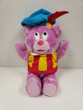 Vintage 1985 Gummi Bears Cubbi Purple Plush Animal Fisher Price 14 " Disney