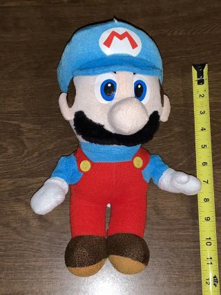 Mario Bros Mario Party 12” Ice Mario Plush Pre Owned 2010