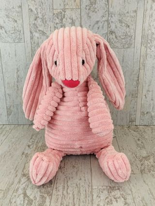 Jellycat Cordy Roy Bunny Hare Pink Plush Soft Toy Floppy Corduroy 16 " K