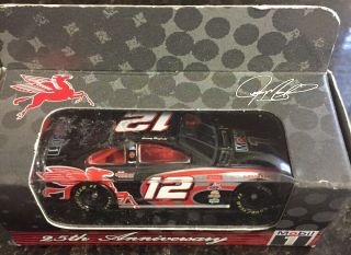 Jeremy Mayfield 1/64 diecast Nascar 12 Mobil One 25th Silver & black In Package 2