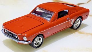 Johnny Lightning 1968 Ford Mustang Orange 1/64 Scale Diecast