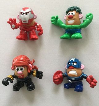 Playskool Mr Potato Head Mini Marvel Figures Hulk Iron Man Captain America