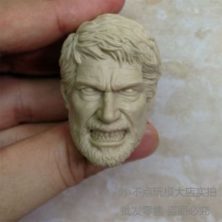 Blank 1/6 Scale The Last Of Us Tlou Joel Head Sculpt Unpainted Angry Version