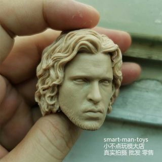 1/6 Scale Jon Snow Head Sculpt Game Of Thrones Unpainted Fit 12 " Figure Body Toy