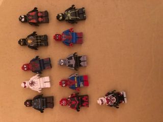11pcs Lego Minifigs Minifigures Spiderman Marvel Superheroes Custom