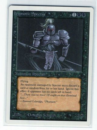 Mtg Unlimited Edition Hypnotic Specter Near Magic The Gathering - See Scans