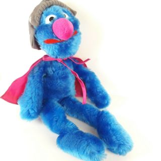 Applause Sesame Street Grover 18 " Plush 1990 Blue Muppets Stuffed Monster