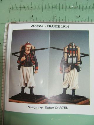 54mm,  1/32 - Metal Modeles - French Zouave - 1914