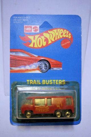 Vintage Hot Wheels Leo India Red Spiderman Gmc Motor Home On Card