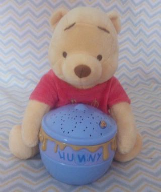 Winnie The Pooh Hunny Pot Night Light Baby Disney Plush Doll Stuffed Animal