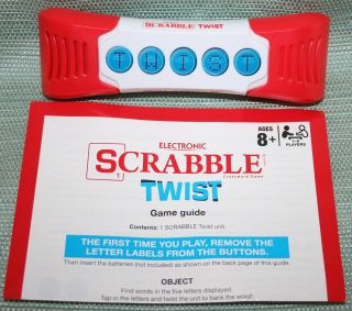 Scrabble Twist Electronic Handheld Game By Hasbro With Instructions