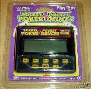 Pocket Poker Pocket Dueces Royal Fluch 5000 Electronic Handheld Game Radica 1314