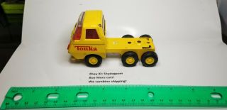 Small 4 1/2 " Vintage Tonka 55010 Semi Truck Cab Pressed Steel Metal Yellow