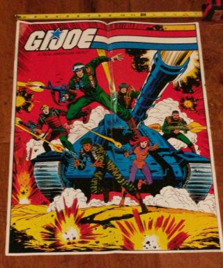 Vintage Gi Joe A Real American Hero Arah 1982 Poster Hasbro Folded Group Cobra