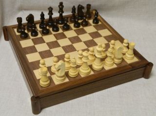 13” Chess And Checkers Set With Storage,  3” King