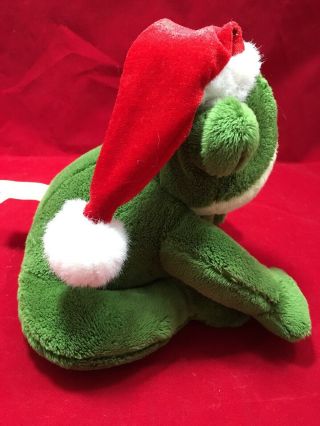 DAN DEE Green Santa Frog Collector ' s Choice Plush Stuffed Toy Christmas 2