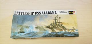 Vintage Revell Uss Alabama Battleship 1/720 Scale Model Kit