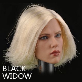 1/6 Black Widow Scarlett Johansson Head Sculpt Model F 12 " Female Figure Body