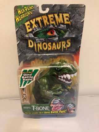 Vintage Mattel Extreme Dinosaurs War Paint T - Bone 1996 Action Figure 17742
