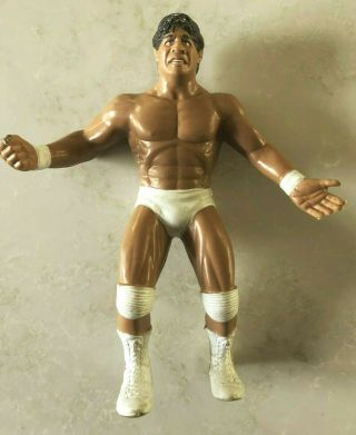 Tito Santana Ljn Wwf Wrestling Superstars 8inch Titan Sports Rubber White Trunks
