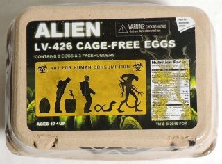 D596 Alien Lv - 246 Cage - Eggs 6 Pack W/ 3 Facehuggers 1:12 Scale Neca (2015)