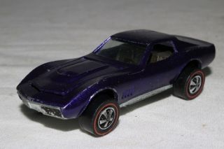Hot Wheels Redline Custom Corvette,  Metallic Purple,  Usa,