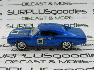 Johnny Lightning 1:64 Scale Loose Collectible Blue 1969 Dodge Charger R/t 8