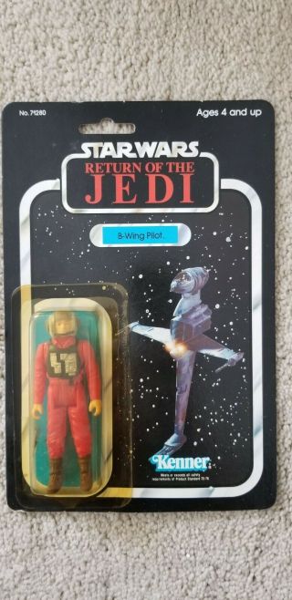 Star Wars Return Of The Jedi 1983 B - Wing Pilot 77 - Back