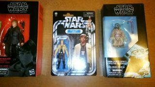 2 Star Wars 6 Inch Black Series Figures.  Luke And Yoda.  Also Luke Yavin 3.  75.