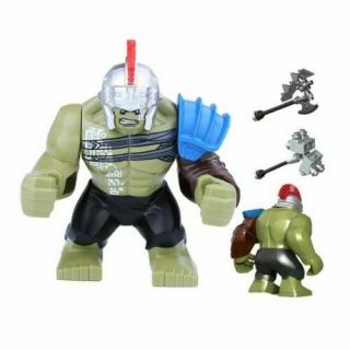 Custom Lego Minifigure Marvel Hero The Hulk Thor Ragnarok Movie Toys