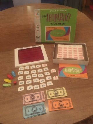 Vintage Milton Bradley Jeopardy Board Game - 5th Edition 4457 1964