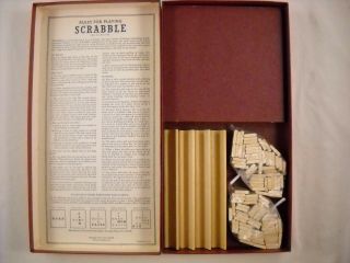 Vintage Scrabble Game 1976 Selchow Righter Complete And 1953 Word List