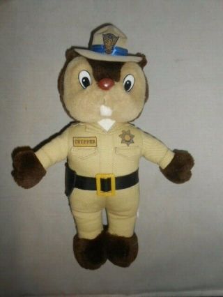 Vintage California Highway Patrol (chp) Stuffed Plush Animal - Chipper Chipmunk