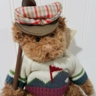 Russ Bogey Jr Teddy Bear Plush Golf From The Past Stuffed Animal 7 "
