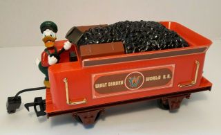 Walter Walt Disney World G Scale Replacement Coal Car Train W/donald,