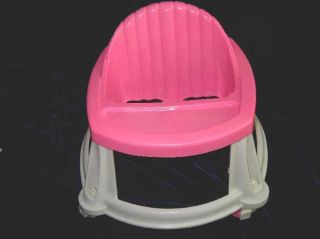 Made In Usa American Plastic Toys Mi Vintage Baby Walker Pink For Doll