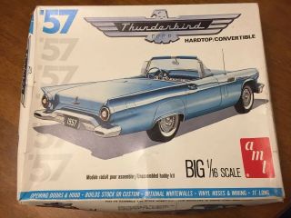 Vintage Amt 1/16 1957 Ford Thunderbird Hardtop Convertible 4801 Parts Uncomplete