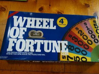 Vintage Wheel Of Fortune Board Game 1988 4th Edition Pressman Toy