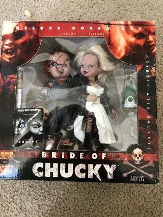 Movie Maniacs Bride Of Chucky 2 Pack Action Figure Deluxe Boxed Set Tiffany 1999