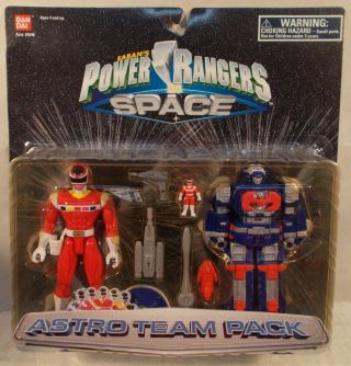 Power Rangers In Space Astro Team Pack With Red Lightstar Ranger & Megazord
