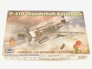 1/48 Revell Monogram P - 47d Thunderbolt Razorback Plastic Model Kit Complete 5261